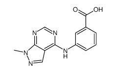 3-[(1-methyl-1H-pyrazolo[3,4-d]pyrimidin-4-yl)amino]benzoic acid结构式