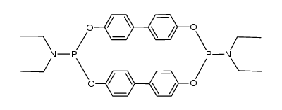 cyclobis(biphenyl-4,4'-diyl diethylphosphoramidite)结构式
