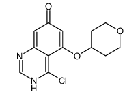 4-氯-5-(四氢-2H-吡喃-4-基氧基)喹唑啉-7-醇结构式