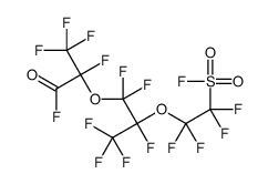 2,3,3,3-tetrafluoro-2-[1,1,2,3,3,3-hexafluoro-2-[1,1,2,2-tetrafluoro-2-(fluorosulphonyl)ethoxy]propoxy]propionyl fluoride结构式