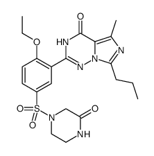2-{2-ethoxy-5-[(3-oxo-1-piperazinyl)sulfonyl]phenyl}-5-methyl-7-propylimidazo[5,1-f]-1,2,4-triazin-4(3H)-one Structure