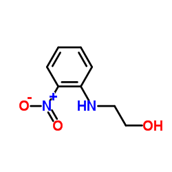 N-(2-硝基苯基)乙醇胺结构式