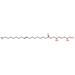 3-(2,3-二羟基丙氧基)-2-羟基丙基9-十八碳烯酸酯结构式