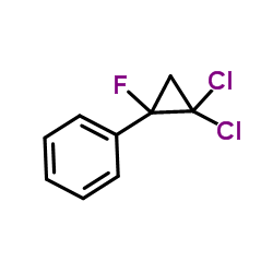 (2,2-Dichloro-1-fluorocyclopropyl)benzene结构式