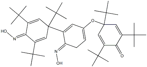 O,O'-bis(1,3,5-tri-tert-butyl-4-oxo-2,5-cyclohexadienyl)-p-benzoquinone dioxime Structure