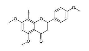 8-iodo-5,7-dimethoxy-2-(4-methoxyphenyl)chroman-4-one Structure