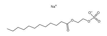sulfuric acid mono-(2-lauroyloxy-ethyl ester), sodium-salt Structure