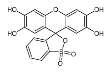 1,1-dioxo-1λ6-spiro[benz[c][1,2]oxathiol-3,9'-xanthene]-2',3',6',7'-tetraol Structure