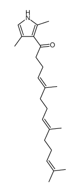 1-(2,4-dimethyl-pyrrol-3-yl)-5,9,13-trimethyl-tetradeca-4,8,12-trien-1-one结构式