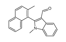 1-methyl-2-(2-methylnaphthalen-1-yl)indole-3-carbaldehyde结构式