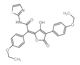 Benzeneacetamide,4-ethoxy-a-[4-(4-ethoxyphenyl)-3-hydroxy-5-oxo-2(5H)-furanylidene]-N-2-thiazolyl-,(E)- (9CI)结构式