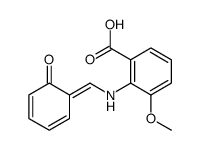 3-methoxy-2-[(6-oxocyclohexa-2,4-dien-1-ylidene)methylamino]benzoic acid Structure