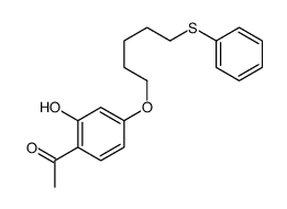 1-[2-hydroxy-4-(5-phenylsulfanylpentoxy)phenyl]ethanone结构式