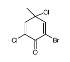 2-bromo-4,6-dichloro-4-methylcyclohexa-2,5-dien-1-one结构式