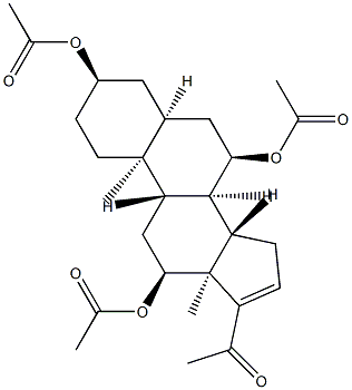 3α,7α,12α-Tris(acetyloxy)-5β-pregn-16-en-20-one Structure
