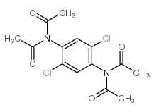 N,N’-(2,5-二氯-1,4-亚苯基)双[N-乙酰基乙酰胺]结构式