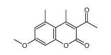3-acetyl-7-methoxy-4,5-dimethylchromen-2-one Structure