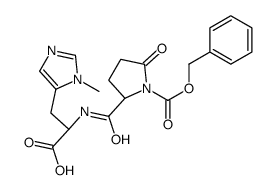 (2S)-3-(3-methylimidazol-4-yl)-2-[[(2S)-5-oxo-1-phenylmethoxycarbonylpyrrolidine-2-carbonyl]amino]propanoic acid Structure
