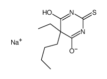 5-Butyl-5-ethyl-2-sodiothio-4,6(1H,5H)-pyrimidinedione结构式
