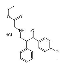 ethyl 2-[[3-(4-methoxyphenyl)-3-oxo-2-phenylpropyl]amino]acetate,hydrochloride结构式