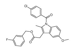(3-fluorophenyl)methyl 2-[1-(4-chlorobenzoyl)-5-methoxy-2-methylindol-3-yl]acetate结构式
