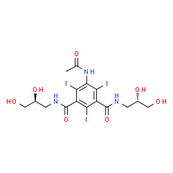 5-ACETAMIDO-N,N'-BIS(2,3-DIHYDROXYPROPYL)-2,4,6-TRIIODOISOPHTHALAMIDE结构式