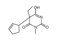 5-(2-Cyclopentenyl)-5-ethyl-1-methylbarbituric acid Structure