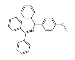 N-(diphenylmethylene)-1-(p-methoxyphenyl)-1-phenylmethanamine结构式