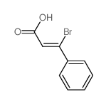 (Z)-3-bromo-3-phenyl-prop-2-enoic acid结构式