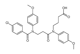 N-(N-(p-Chlorobenzoyl)-2-(p-anisidino)propionyl)-4-(p-anisidino)butyri c acid Structure