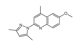 2-(3,5-dimethylpyrazol-1-yl)-6-methoxy-4-methyl-quinoline Structure