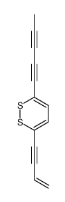 3-but-3-en-1-ynyl-6-penta-1,3-diynyldithiine结构式