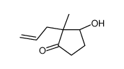 (2S,3S)-(+)-2-ALLYL-3-HYDROXY-2-METHYLCYCLOPENTANONE)结构式