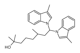 α,α,ε,3-Tetramethyl-η-(3-methyl-1H-indol-1-yl)-1H-indole-1-(1-heptanol)结构式