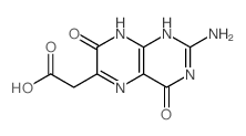 2-(2-amino-4,7-dioxo-1,8-dihydropteridin-6-yl)acetic acid Structure