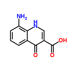 8-氨基-4-羟基-3-喹啉羧酸结构式