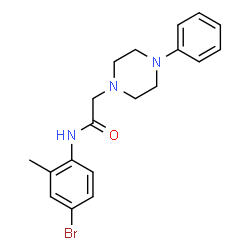 N-(4-BROMO-2-METHYLPHENYL)-2-(4-PHENYLPIPERAZINO)ACETAMIDE Structure
