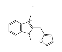 2-(furan-2-ylmethyl)-1,3-dimethyl-1H-benzo[d]imidazol-3-ium iodide Structure