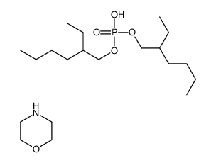 bis(2-ethylhexyl) hydrogen phosphate, compound with morpholine (1:1) Structure