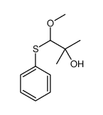 1-methoxy-2-methyl-1-phenylsulfanylpropan-2-ol结构式