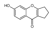 7-hydroxy-1,2,3,4-tetrahydrocyclopenta(b)benzopyran-4-one结构式