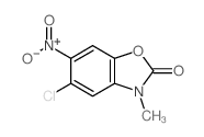 5-chloro-3-methyl-6-nitro-benzooxazol-2-one结构式