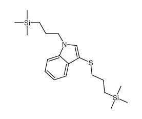 trimethyl-[3-[1-(3-trimethylsilylpropyl)indol-3-yl]sulfanylpropyl]silane结构式