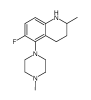 6-fluoro-1,2,3,4-tetrahydro-2-methyl-5-(4-methyl-1-piperazinyl)quinoline Structure