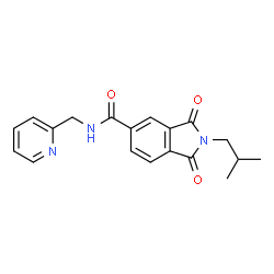 2-(2-methylpropyl)-1,3-dioxo-N-(pyridin-2-ylmethyl)-2,3-dihydro-1H-isoindole-5-carboxamide Structure