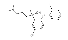 2-[5-Chloro-2-(2-fluorophenylthio)phenyl]-5-dimethylaminopentan-2-ol结构式
