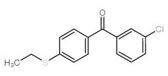 3-氯-4'-(乙硫基)二苯甲酮结构式