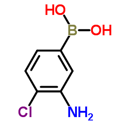 3-氨基-4-氯苯硼酸结构式