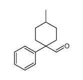 4-methyl-1-phenylcyclohexane-1-carbaldehyde Structure