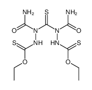 1,5-bis-ethoxythiocarbonyl-2,4-dicarbamoyl-thio carbonohydrazide Structure